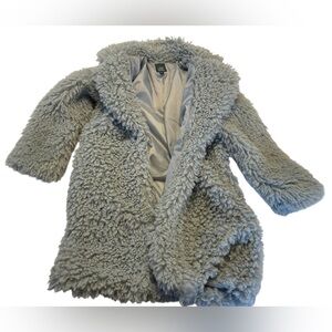 Wild Fable Cozy Gray shaggy faux fur Coat Small